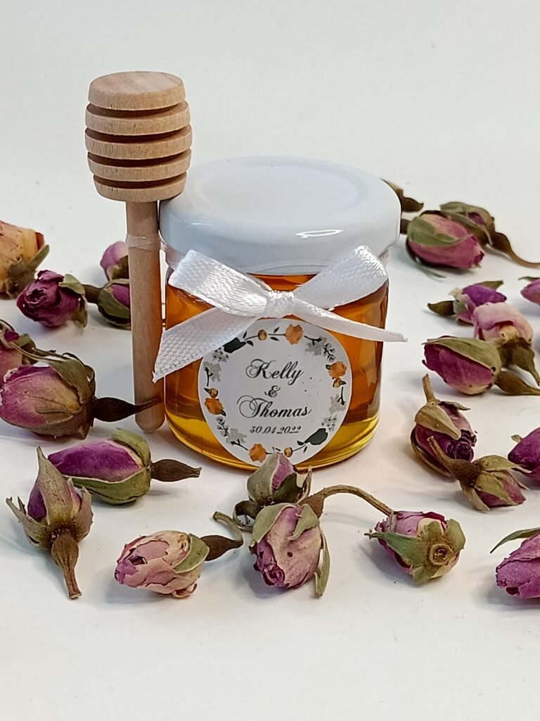 Les tons jaunes Pot de miel Personnalisé